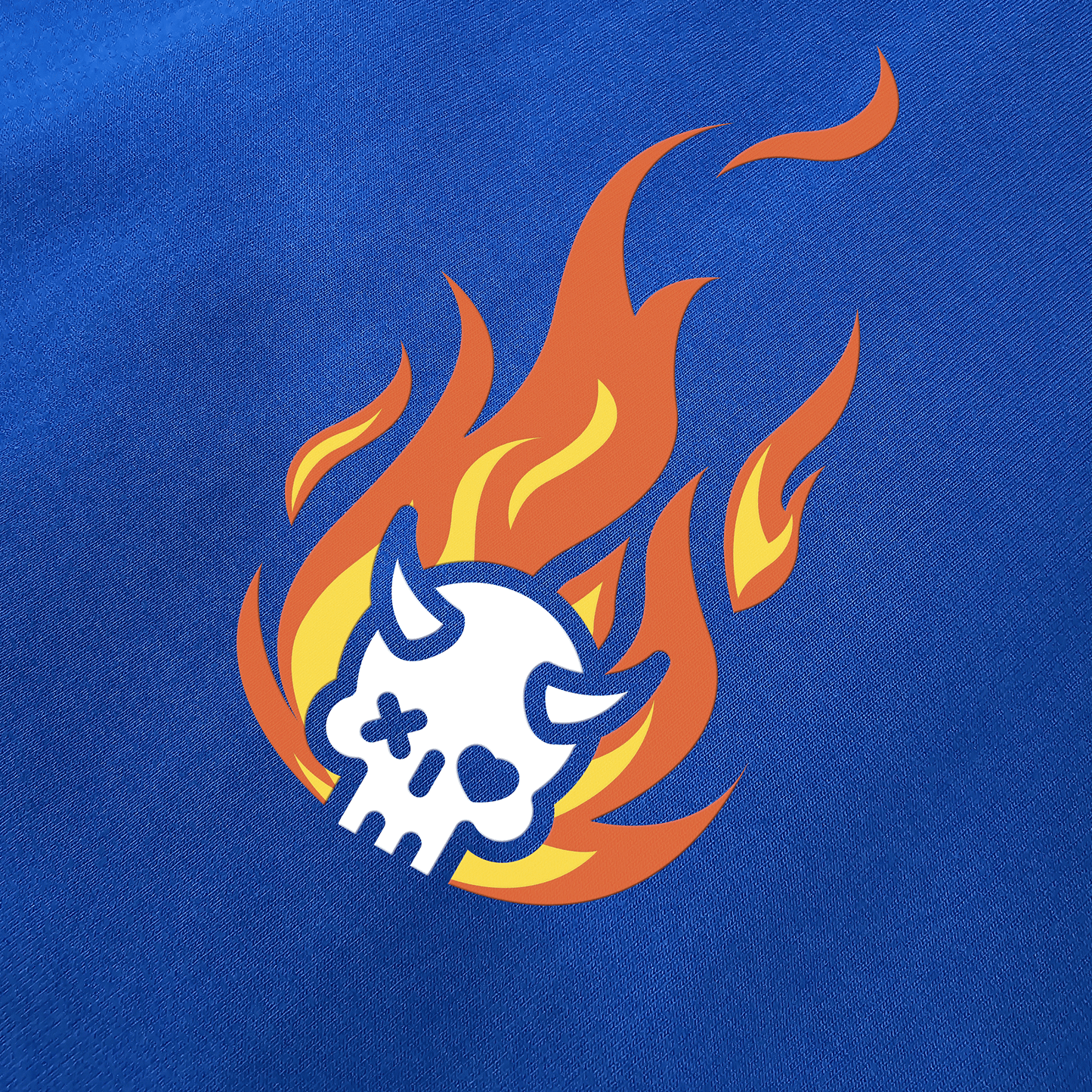 royal blue oversize devil's  friend tees